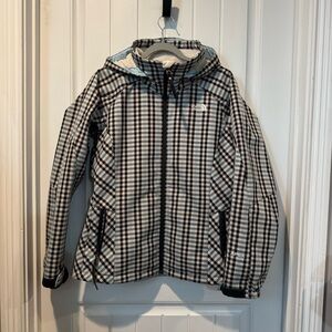 The North Face Plaid Apex Jacket - water resistant outer with soft Lining Size L